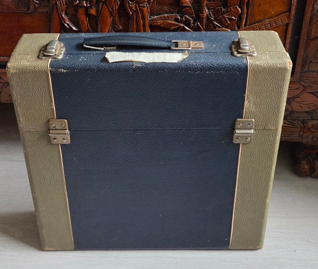 Vintage LP koffer / platenkoffer. Br. 33,5 - 34 cm. (2), Ophalen of Verzenden, Gebruikt