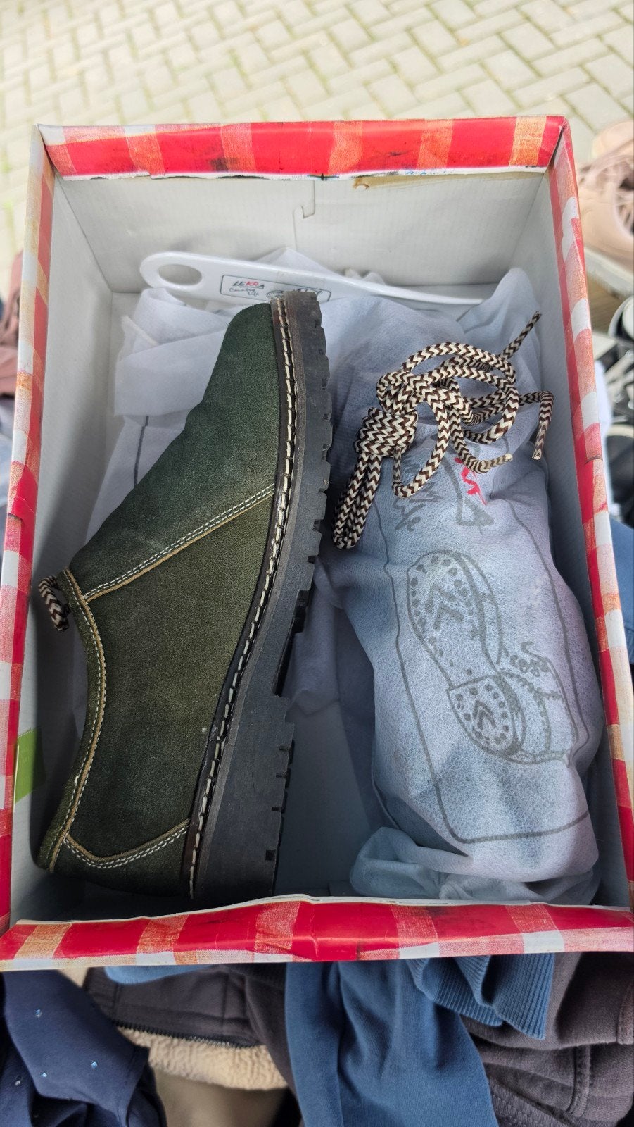 Tiroler schoenen groen maat 40, incl. schoenlepel en doo, Ophalen of Verzenden, Gedragen, Overige typen