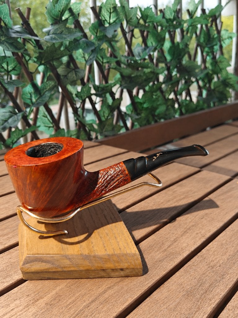Savinelli Autograph 3 – gladde kop en rustieke steel, Ophalen of Verzenden, Gebruikt, (Water)pijp