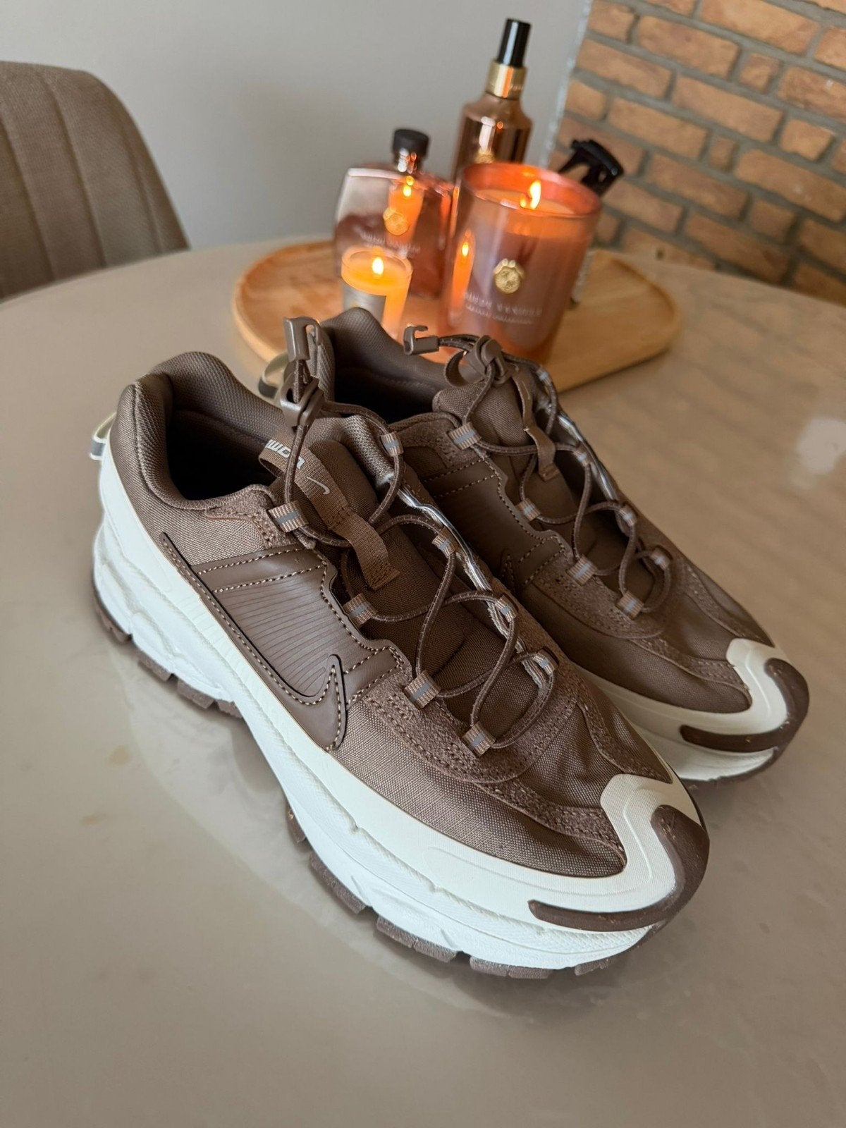 Nike sneakers bruin/wit, Vomero maat 41, Bruin, Nike, Ophalen of Verzenden, Sneakers of Gympen
