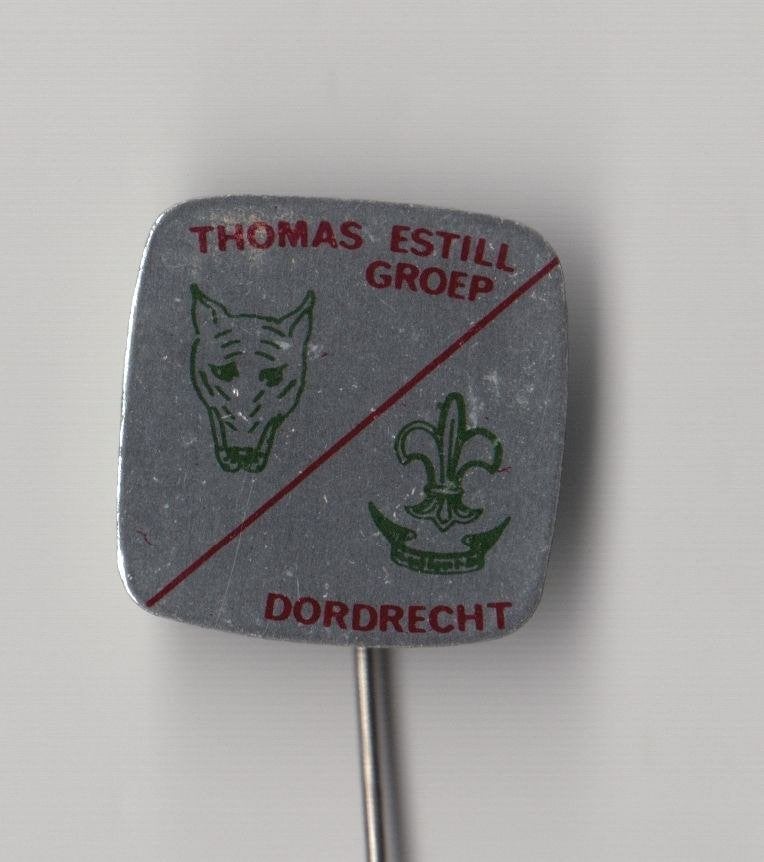 Scouting Dordrecht Thomas Estill Groep speldje, Gebruikt, Niet vindbaar, Niet vindbaar, Speldje of Pin