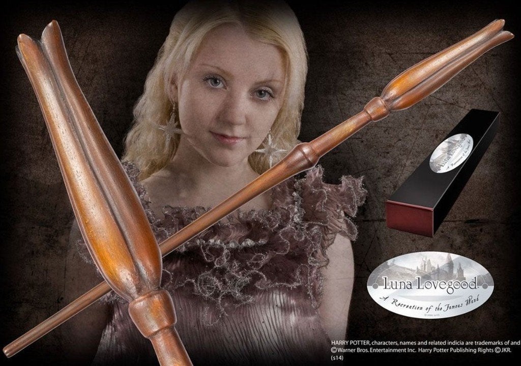 Harry Potter Luna Lovegood Toverstok Replica, Info@fantasy-kingdom.nl, Nieuw, Ophalen of Verzenden, The Noble Collection