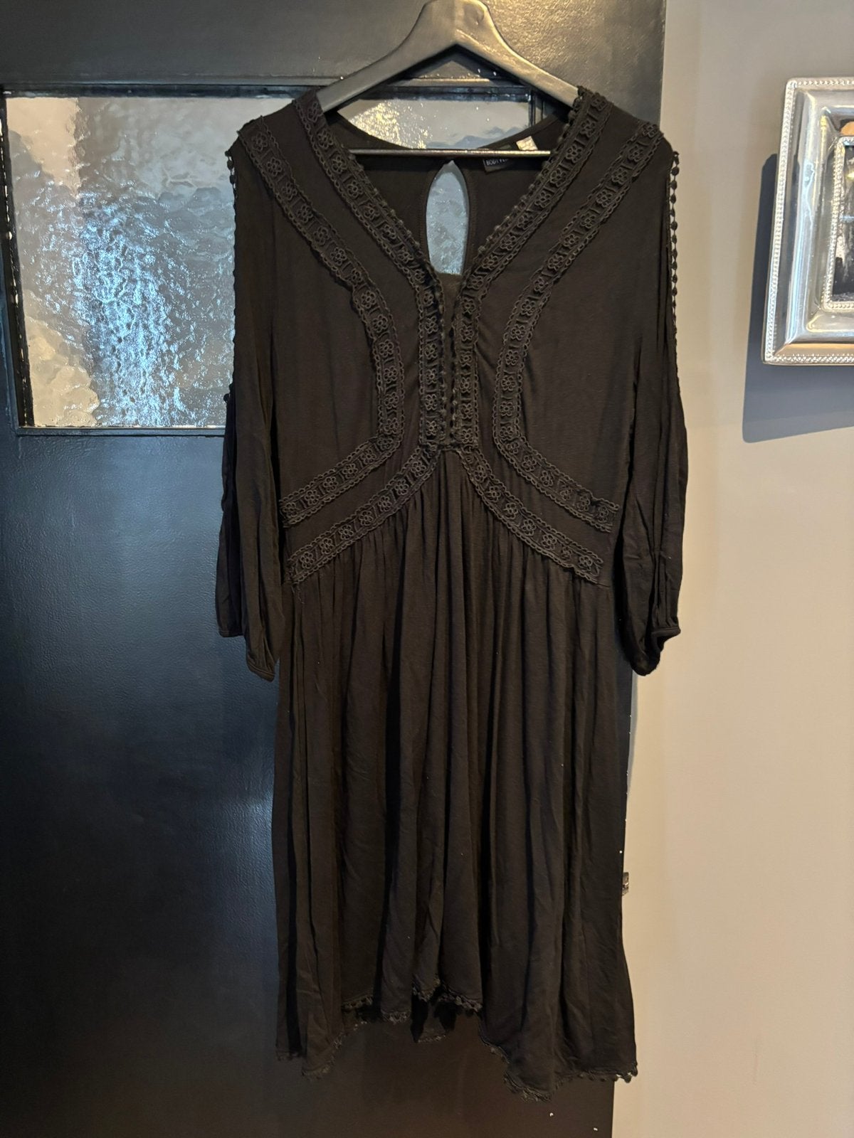 Body flirt jurk maat 42, Zwart, Maat 42/44 (L), Ophalen of Verzenden, Zo goed als nieuw
