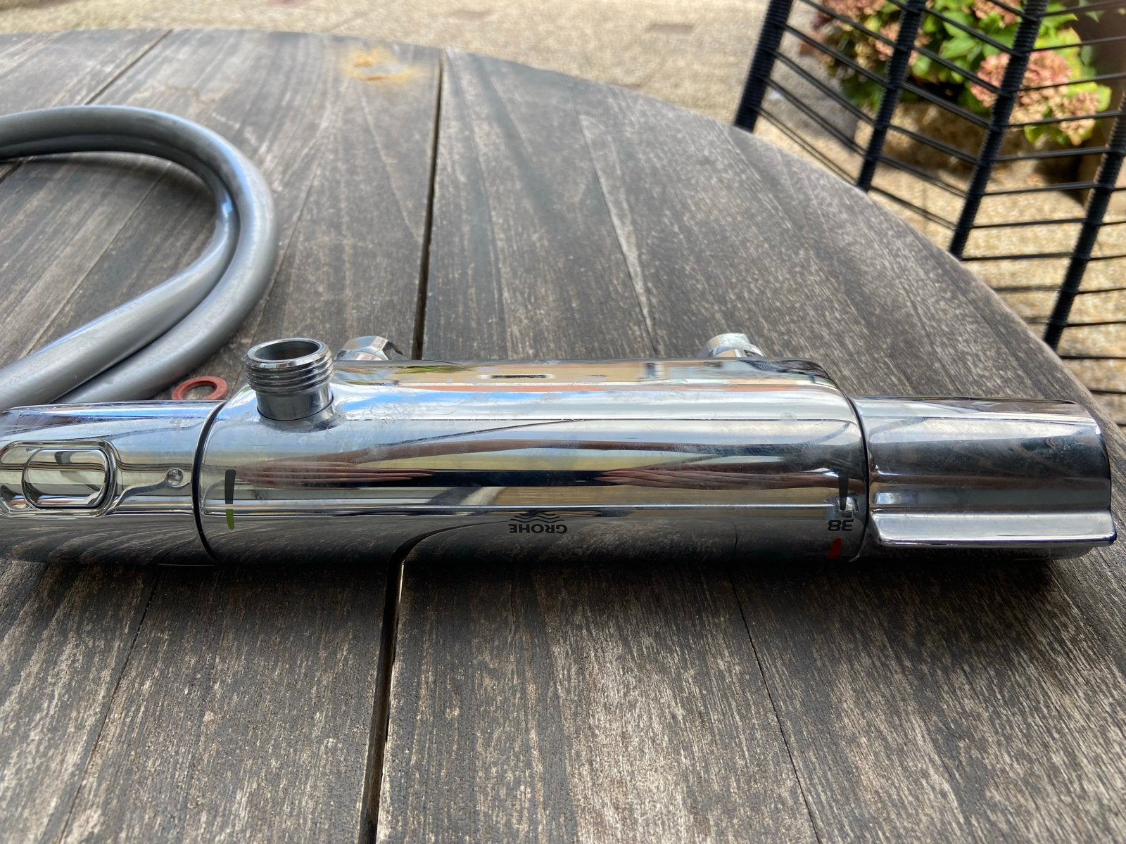 Grohe doucheset met thermostaatkraan en glijstang, Doe-het-zelf en Verbouw, Sanitair, Ophalen of Verzenden, Gebruikt, Chroom, Douche