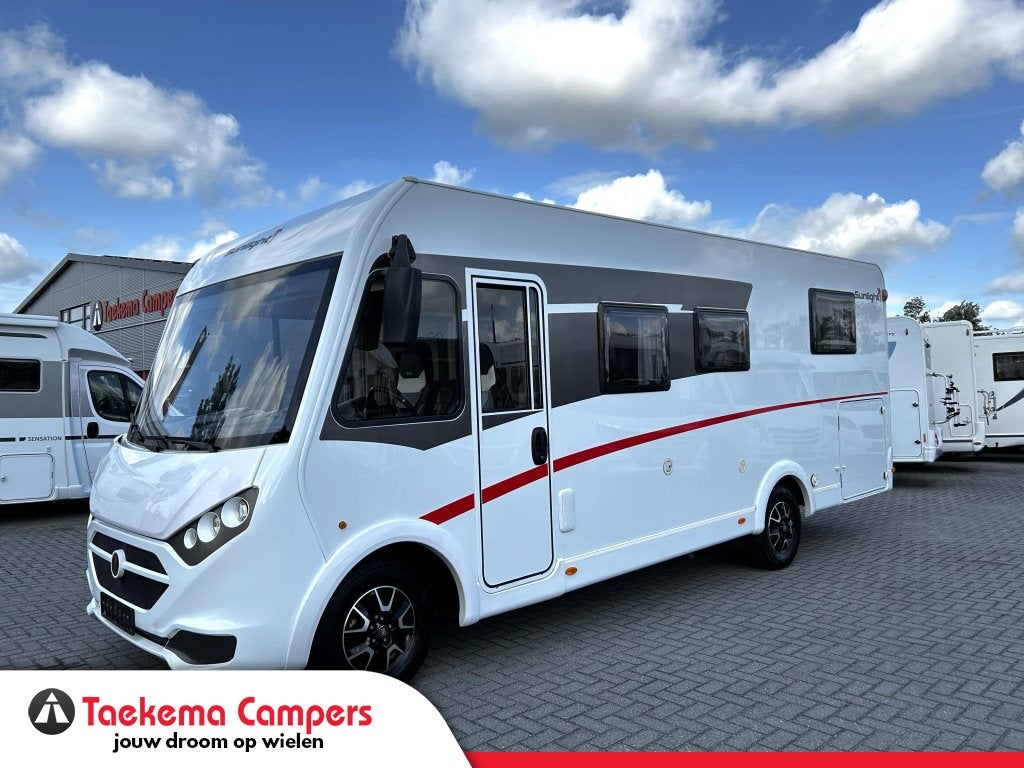 Sunlight I69L integraal/9-traps/2020/160pk/queensbed/level, Caravans en Kamperen, Campers, Sunlight, Fiat, 7 tot 8 meter, Bedrijf