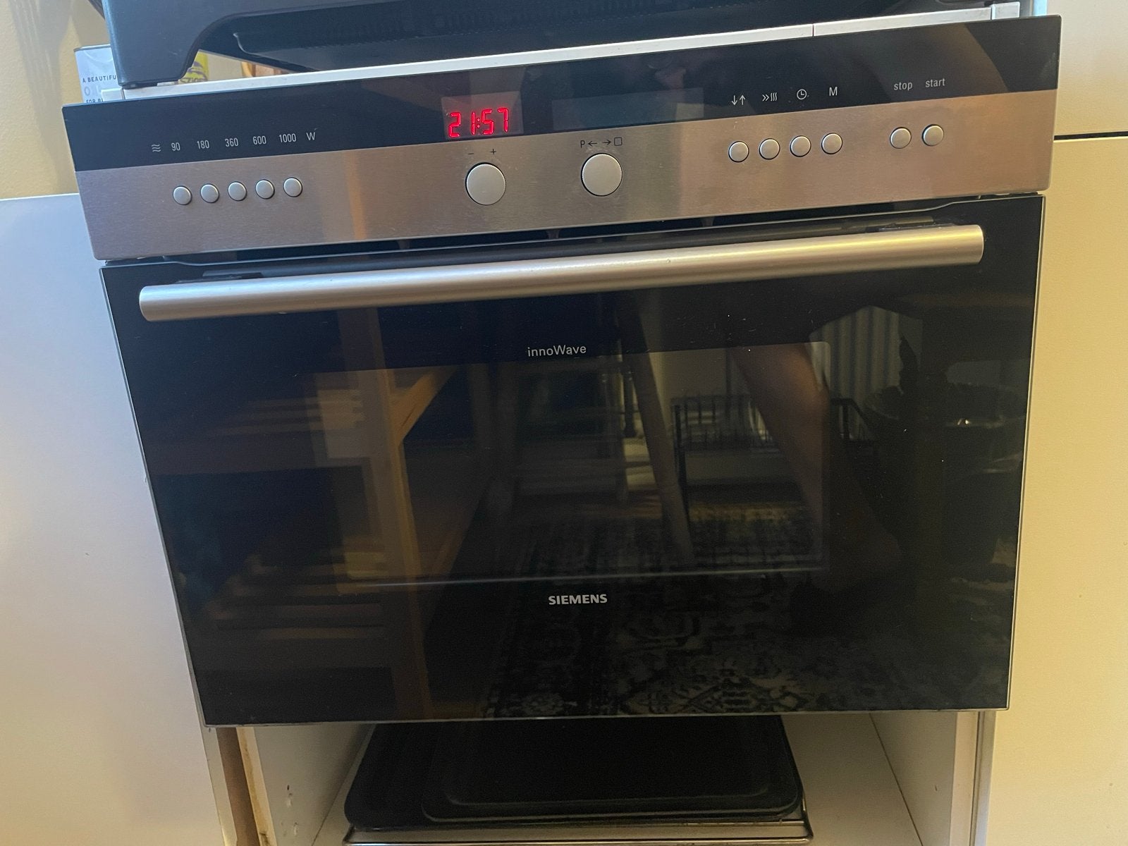 Siemens Inbouw Combi-oven met Magnetronfunctie, Ophalen, 45 tot 50 cm, Gebruikt, Hete lucht
