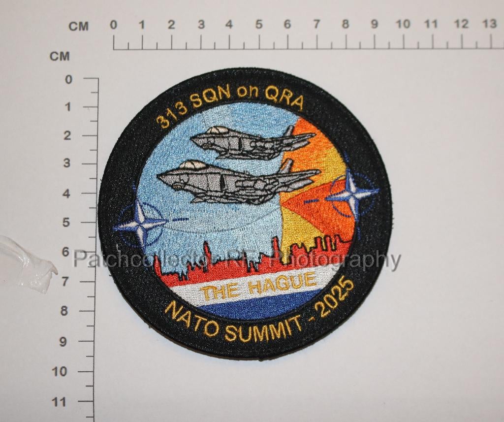 KLu Luchtmacht RNLAF 313 squadron patch NATO Summit 2025, Verzamelen, Militaria | Algemeen, Ophalen of Verzenden, Luchtmacht, Nederland