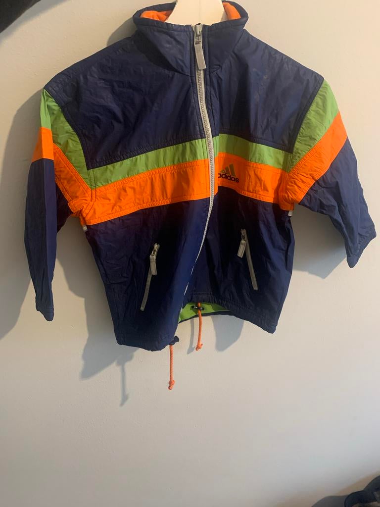 Adidas Kinder Jas Groen Oranje Blauw Maat 116 Nieuw, Ophalen of Verzenden, Nieuw, Jongen of Meisje