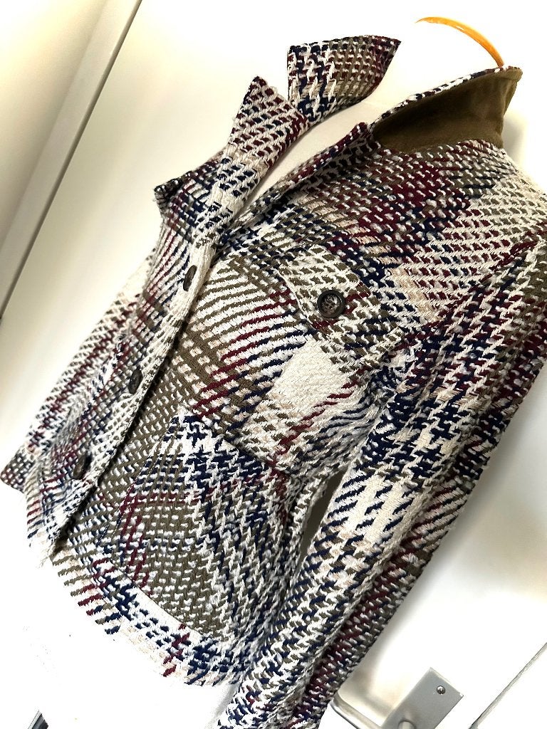 Jasje Mos Mosh Maat 36 38 bordeaux creme blauw ruit jas, Kleding | Dames, MOS MOSH, Zo goed als nieuw, Jasje, Maat 36 (S)