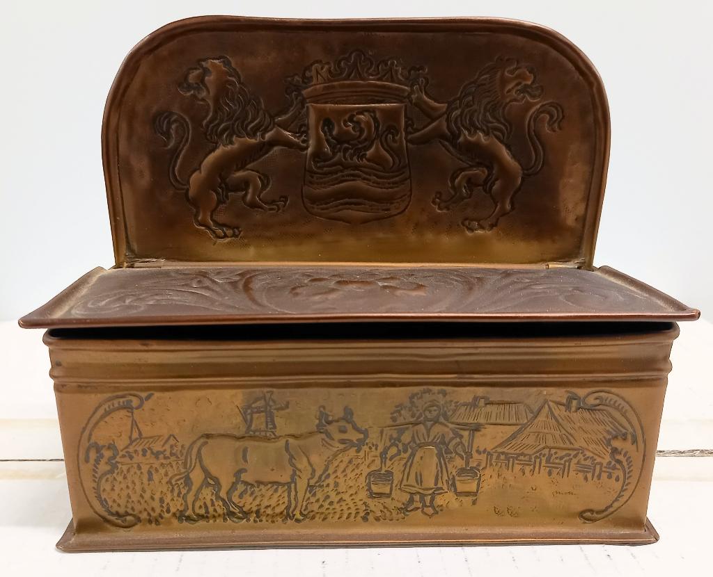 Kaarsenkistje Candle box, Antiek en Kunst, Antiek | Koper en Brons, Ophalen of Verzenden