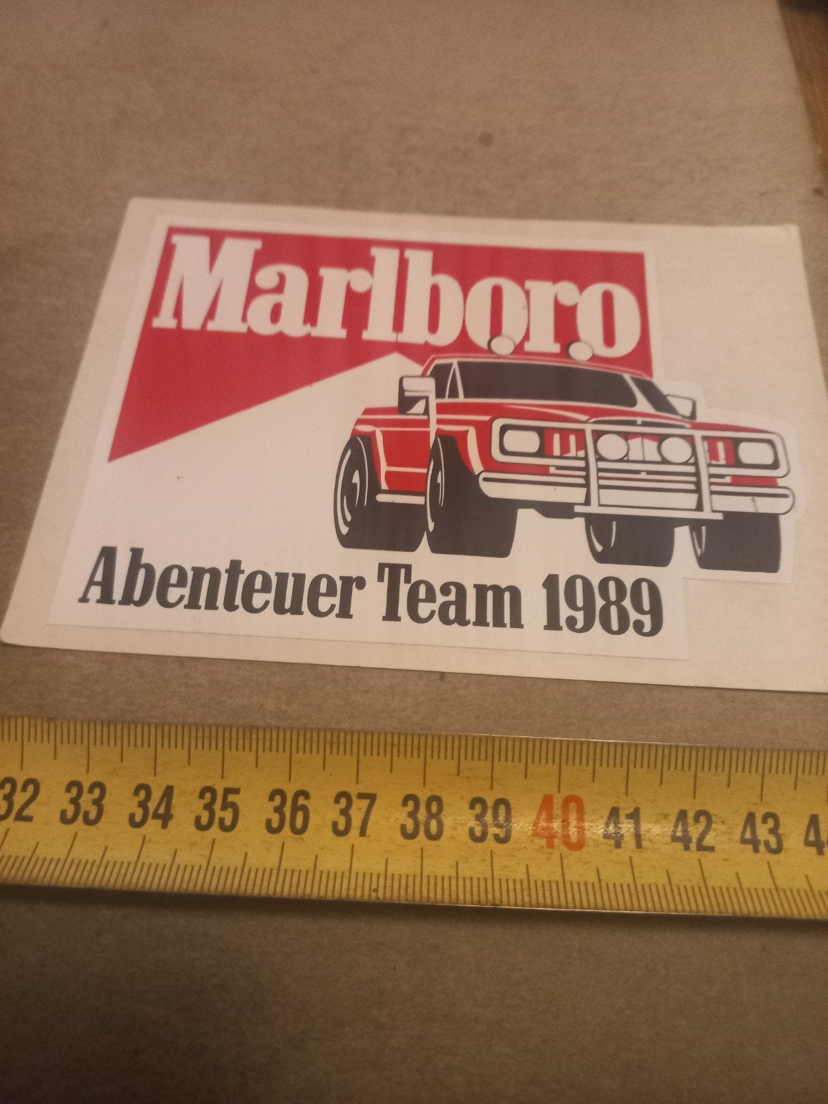 Marlboro Abenteuer Team 1989 Sticker, Ophalen of Verzenden, Zo goed als nieuw, Merk