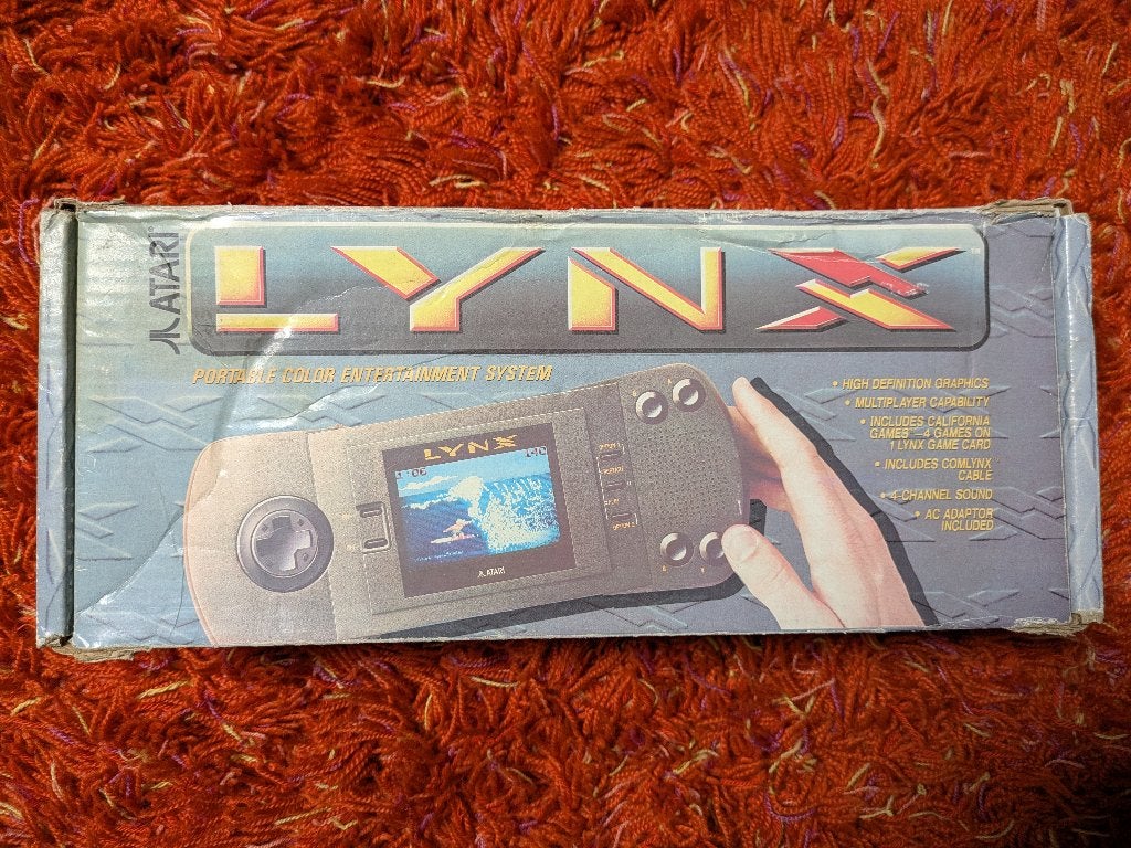 Atari lynx (eerste versie) met doos en games, Ophalen, Zo goed als nieuw, Zonder controller, Atari Lynx