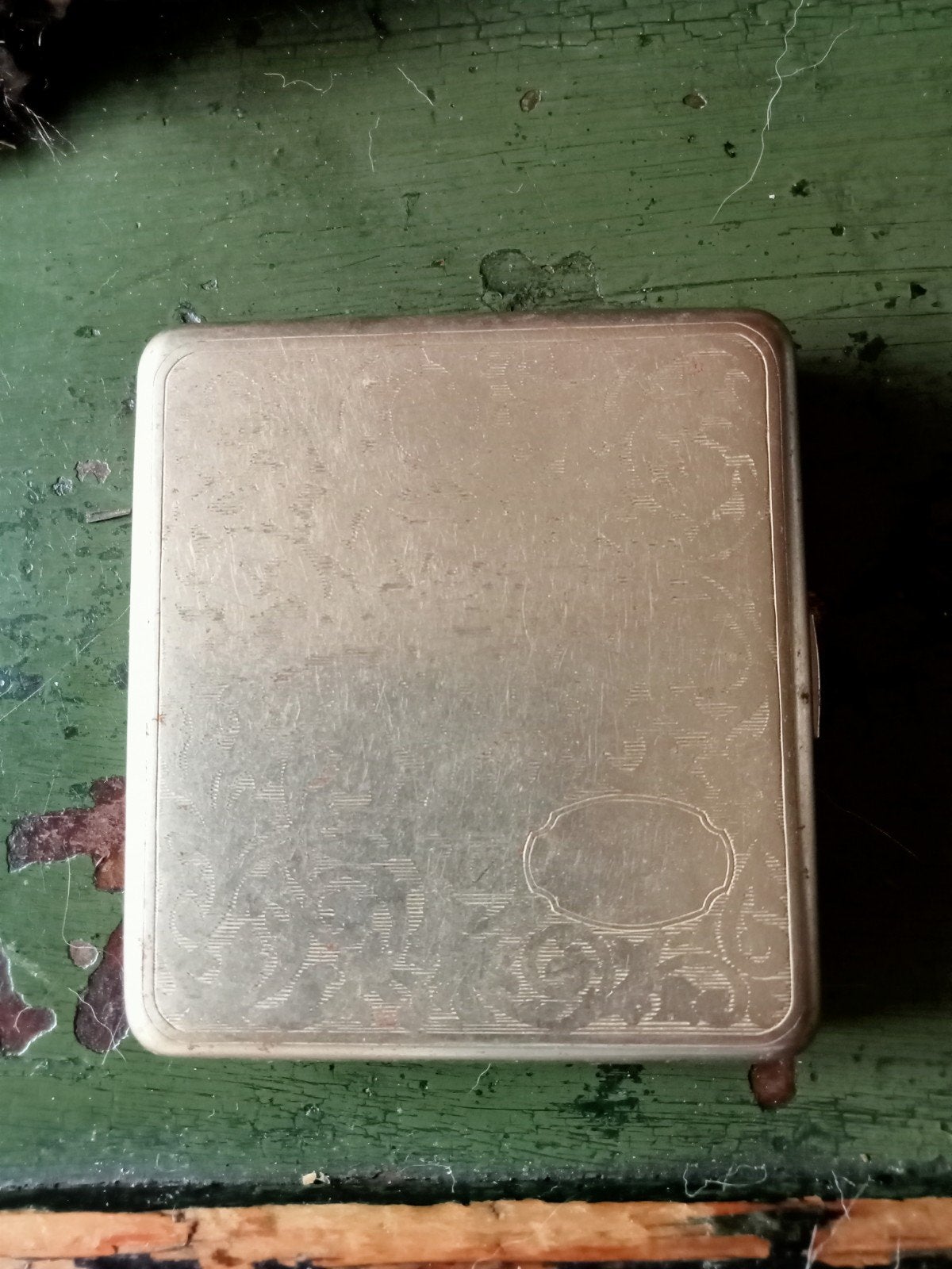 Vintage/ antiek sigaretten doosje, zilverkleurig, Ophalen of Verzenden