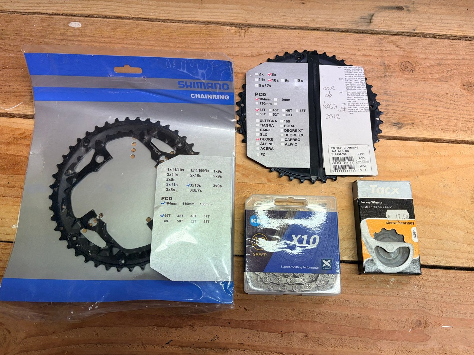 Fiets onderdelen: Ketting, kettingbladen en jockeywielen, Fietsen en Brommers, Fietsonderdelen, Ophalen, Derailleur of Ketting