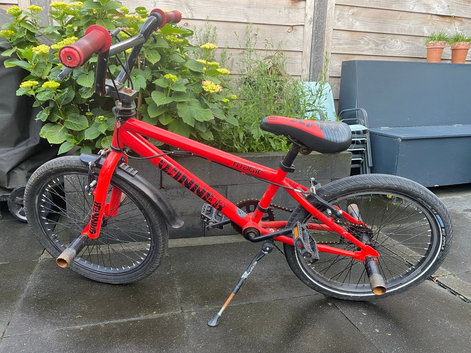 Stoere stuntfiets 20 inch, Ophalen, Staal, Velgrem, Voetsteunen