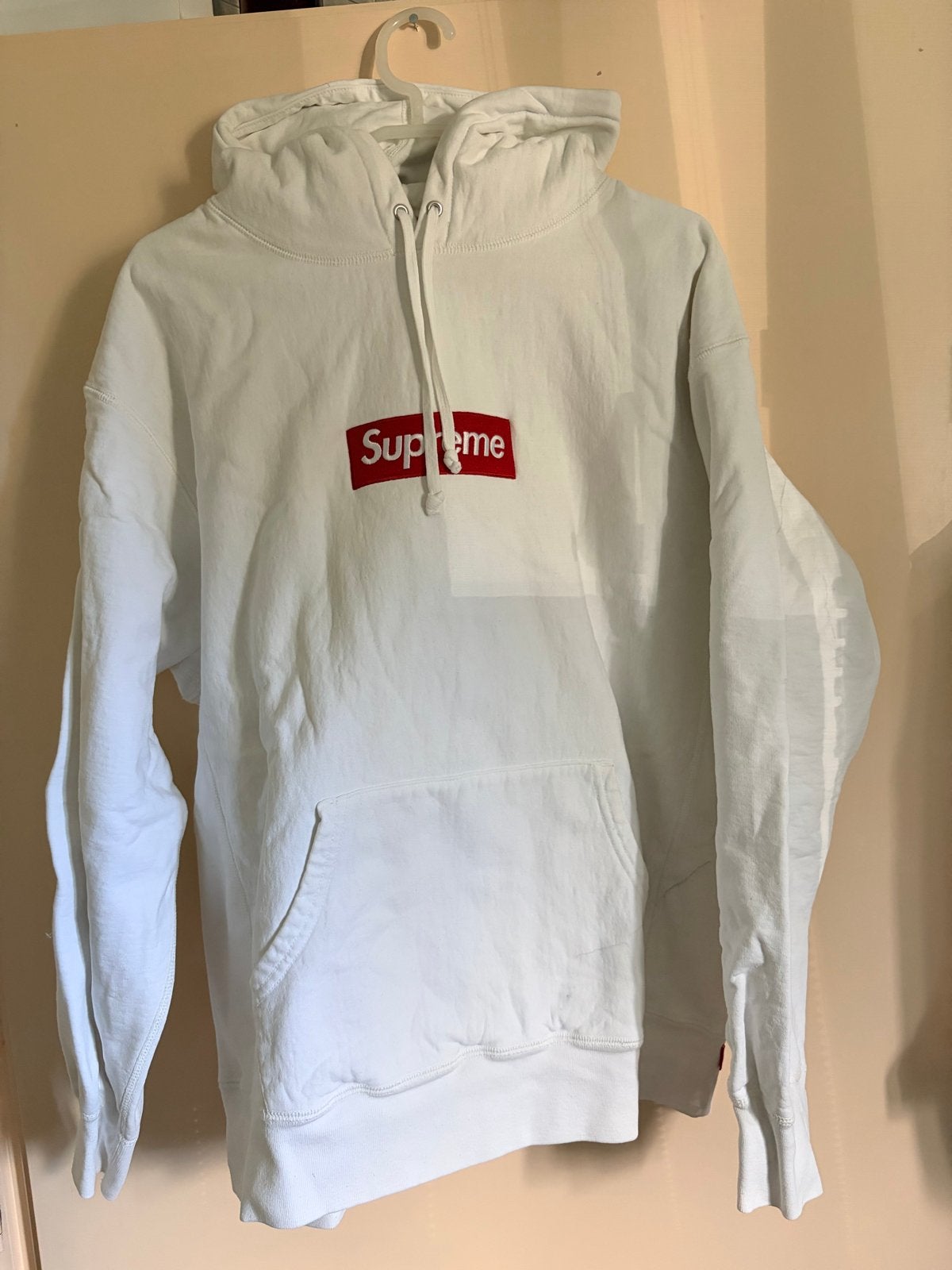 Supreme Box Logo Hoodie Wit - Maat L, Ophalen of Verzenden, Gedragen
