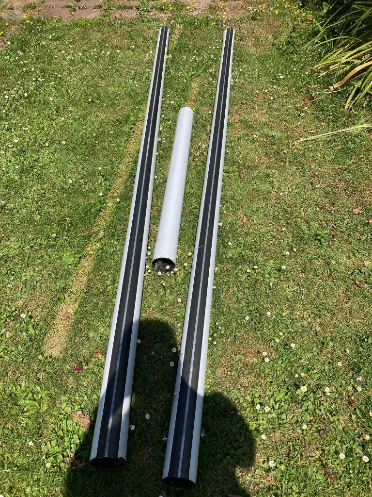 5 meter zinken regenpijp zwart 80mm M10, Doe-het-zelf en Verbouw, Buizen en Afvoer, Ophalen, Nieuw, 4 tot 6 meter, Zink