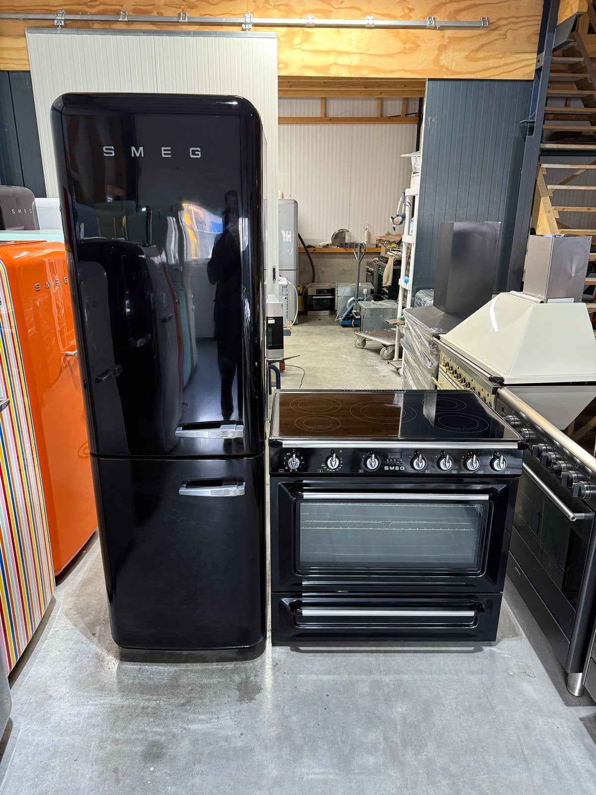 Inductie smeg fornuis met bijpassende Smeg koelkast, Witgoed en Apparatuur, Bella, 60 cm of meer, Ophalen of Verzenden, Zo goed als nieuw