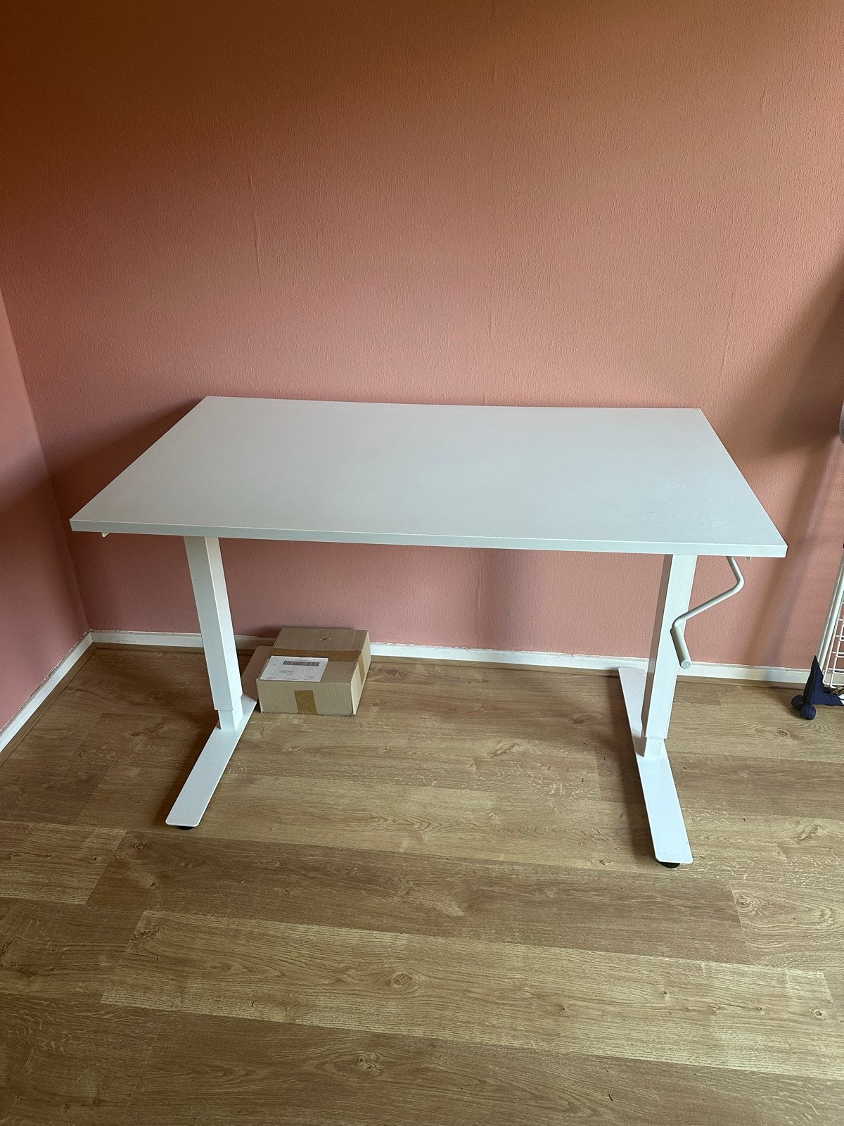IKEA zitsta bureau - 70x120 cm blad, Ophalen, Gebruikt, IKEA, Wit