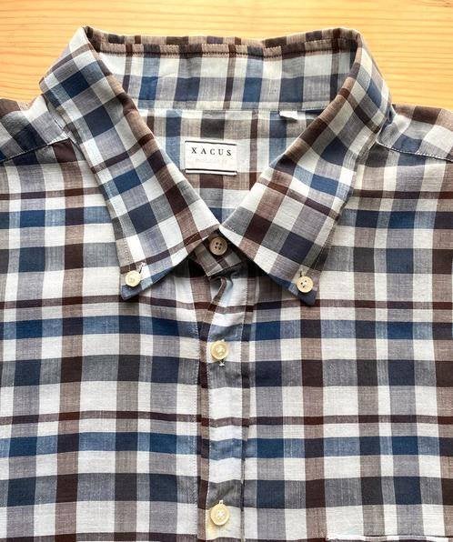 Xacus overhemd maat 48 [H], Ophalen of Verzenden, Nieuw, Blauw, Overige halswijdtes