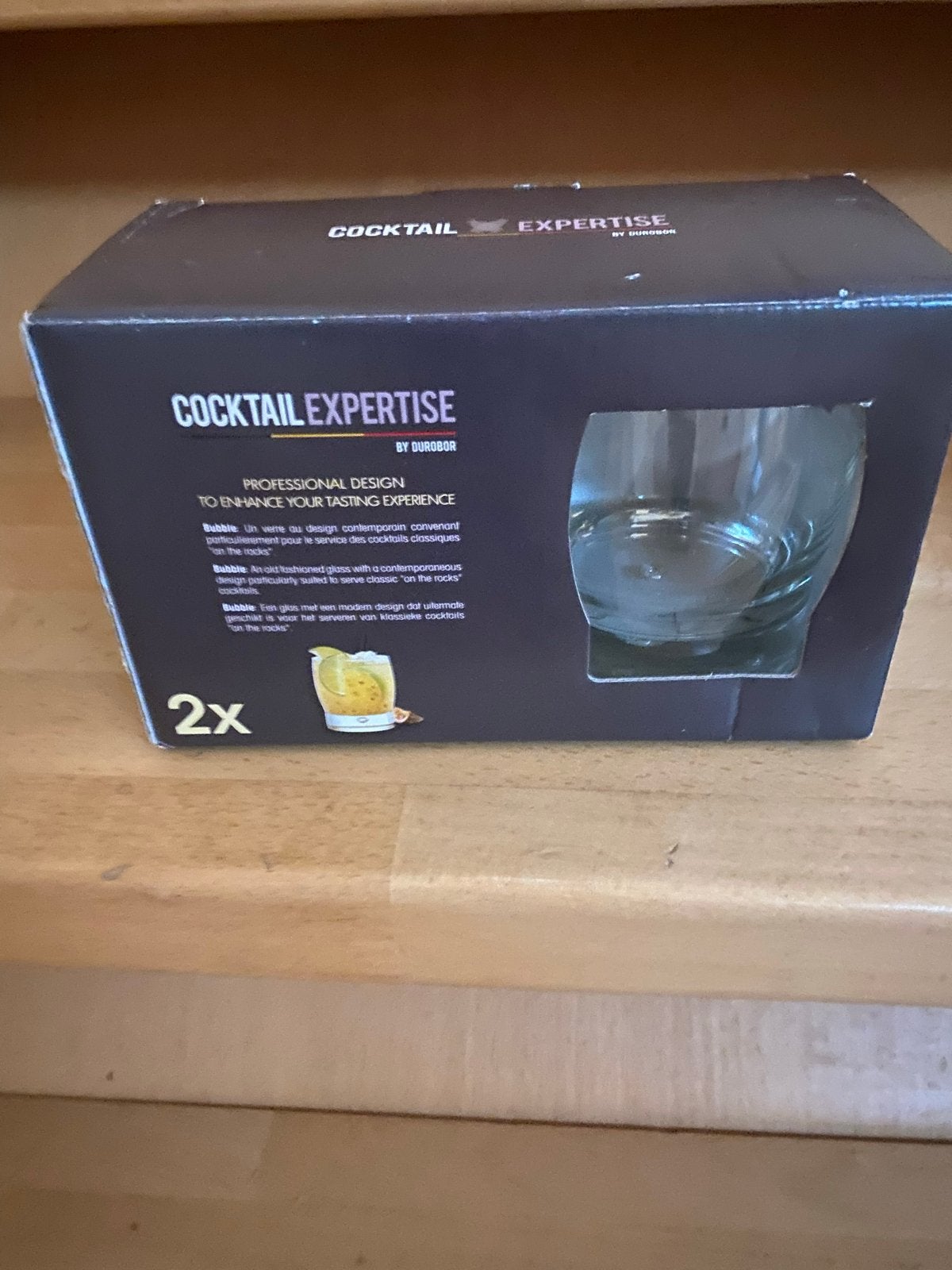Cocktail Expertise Glazen Set - 4 Stuks/waterglazen 4 stuks, Ophalen, Zo goed als nieuw, Overige merken, Glas