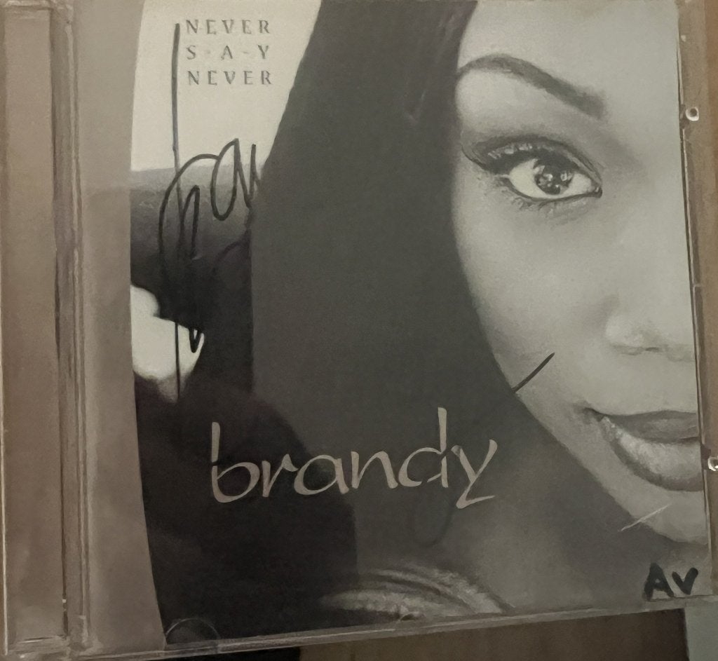 Brandy - Never Say Never CD (Gesigneerd), Gebruikt, Inclusief doosje, Ophalen of Verzenden, R&B