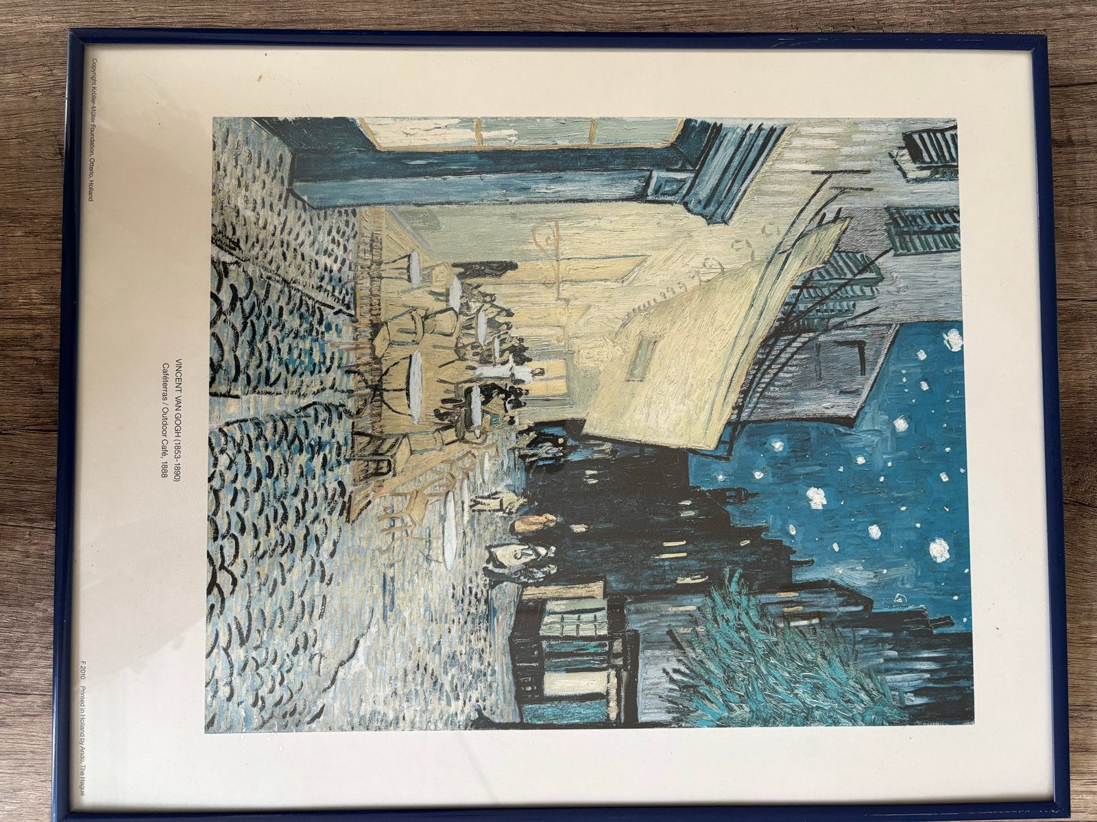 Ingelijste reproductie van Van Gogh's 'Caféterras bij nacht', Antiek en Kunst, Kunst | Schilderijen | Klassiek, Impressionistisch