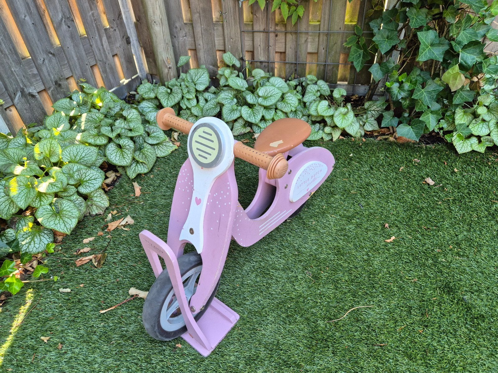 little dutch houten loopfiets scooter met standaard, Ophalen, Gebruikt