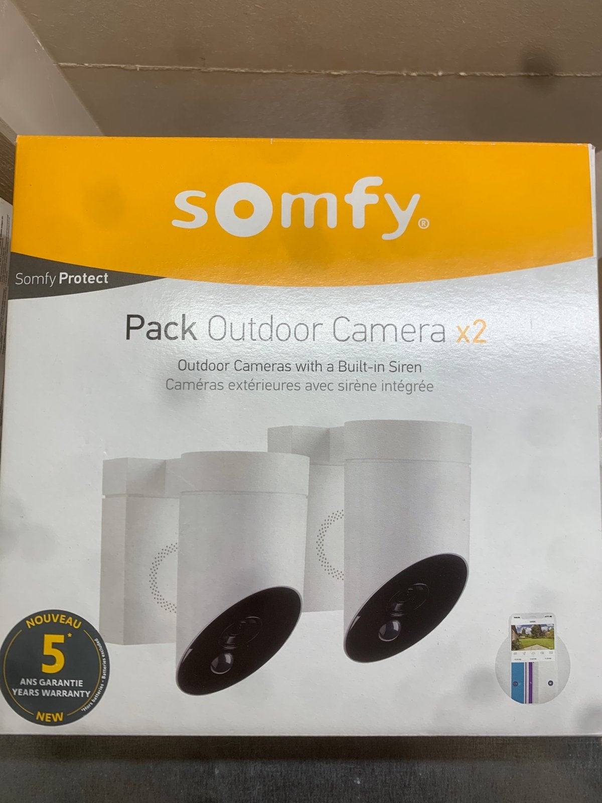 Somfy Protect Outdoor Camera x2 met ingebouwde sirene, Ophalen of Verzenden, Nieuw, Buitencamera