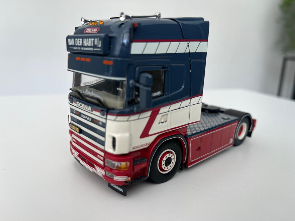 Tekno Scania 4-serie Van der Hart b-keuze, Hobby en Vrije tijd, Modelauto's | 1:50, Ophalen of Verzenden, Zo goed als nieuw, Bus of Vrachtwagen