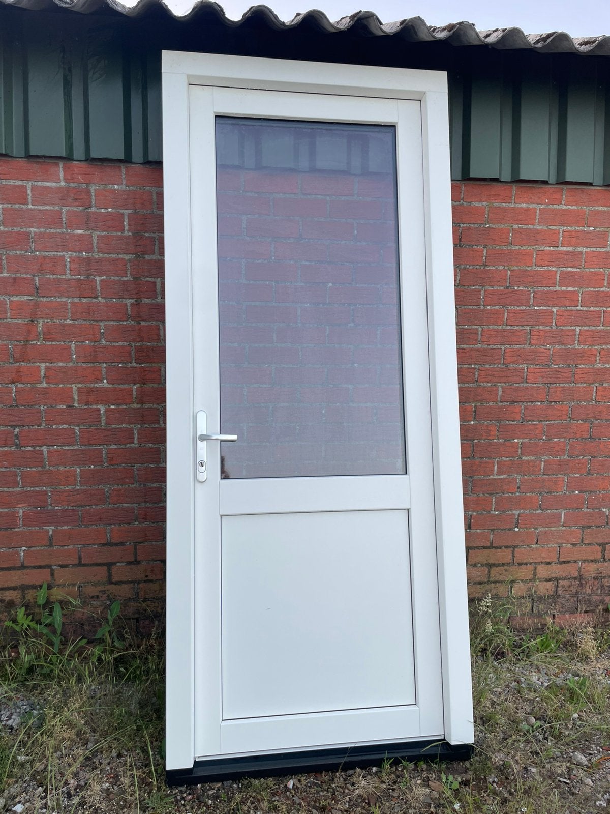 Nieuw kunstof kozijn met HR++ glas, 75 tot 150 cm, Deurkozijn, Ophalen of Verzenden, Zo goed als nieuw
