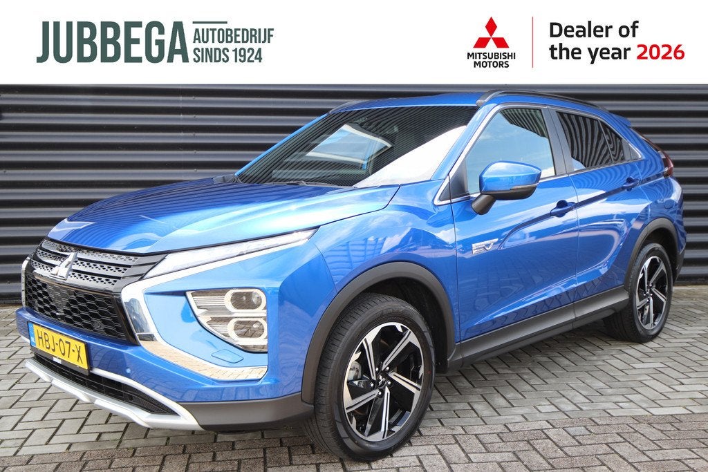 Mitsubishi Eclipse Cross 2.4 PHEV Intense+ NL-Auto, 1e eigen, Auto's, Mitsubishi, Automaat, 4 cilinders, Blauw, Leder en Stof
