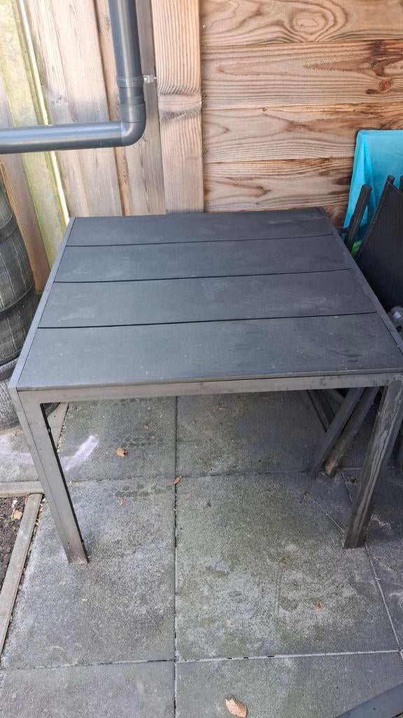 Jutlandia tuintafel - Antraciet - Gebruikt, Ophalen, Gebruikt, Vierkant, Kunststof
