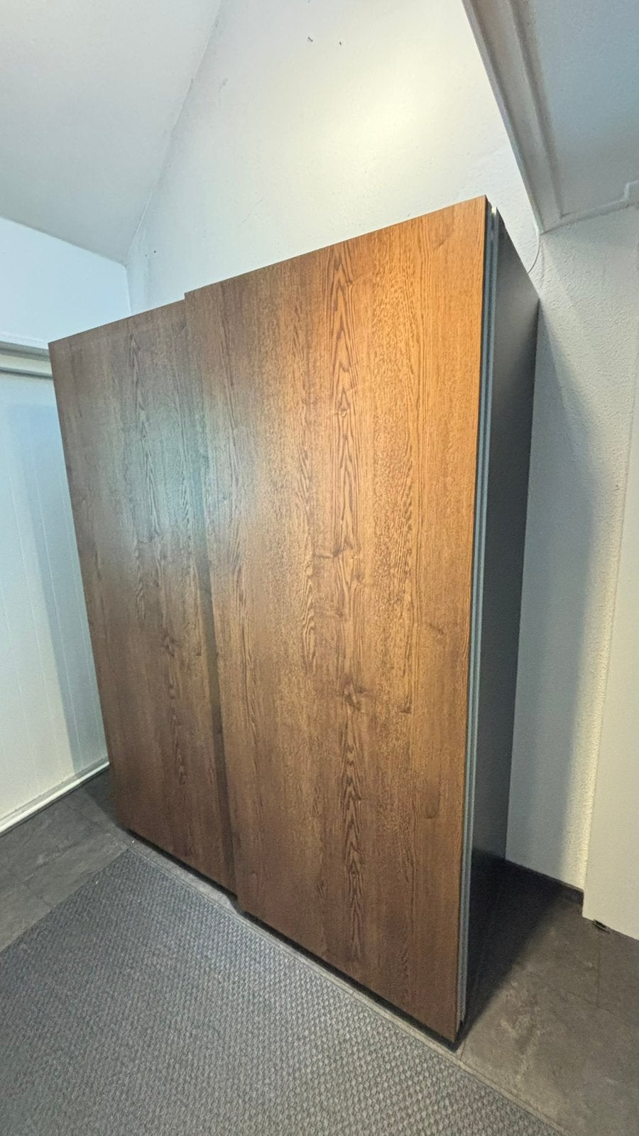 Ruime kledingkast houtlook met hangruimte en lades IKEA, Huis en Inrichting, Ophalen, 200 cm of meer, 150 tot 200 cm, 50 tot 75 cm