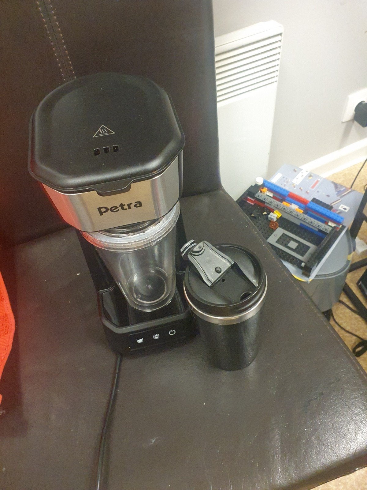 Petra koffiezetapparaat met reismok, Gebruikt, Koffiemachine, Gemalen koffie, Ophalen of Verzenden