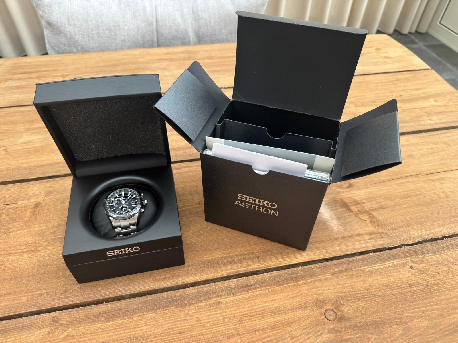 Seiko Astron GPS Solar SAST003 – titanium – full set, Sieraden, Tassen en Uiterlijk, Horloges | Heren, Ophalen of Verzenden, Gebruikt