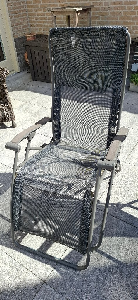 2 Lafuma Relax stoelen - traploos verstelbaar, Ophalen, Gebruikt, Aluminium, Inklapbaar