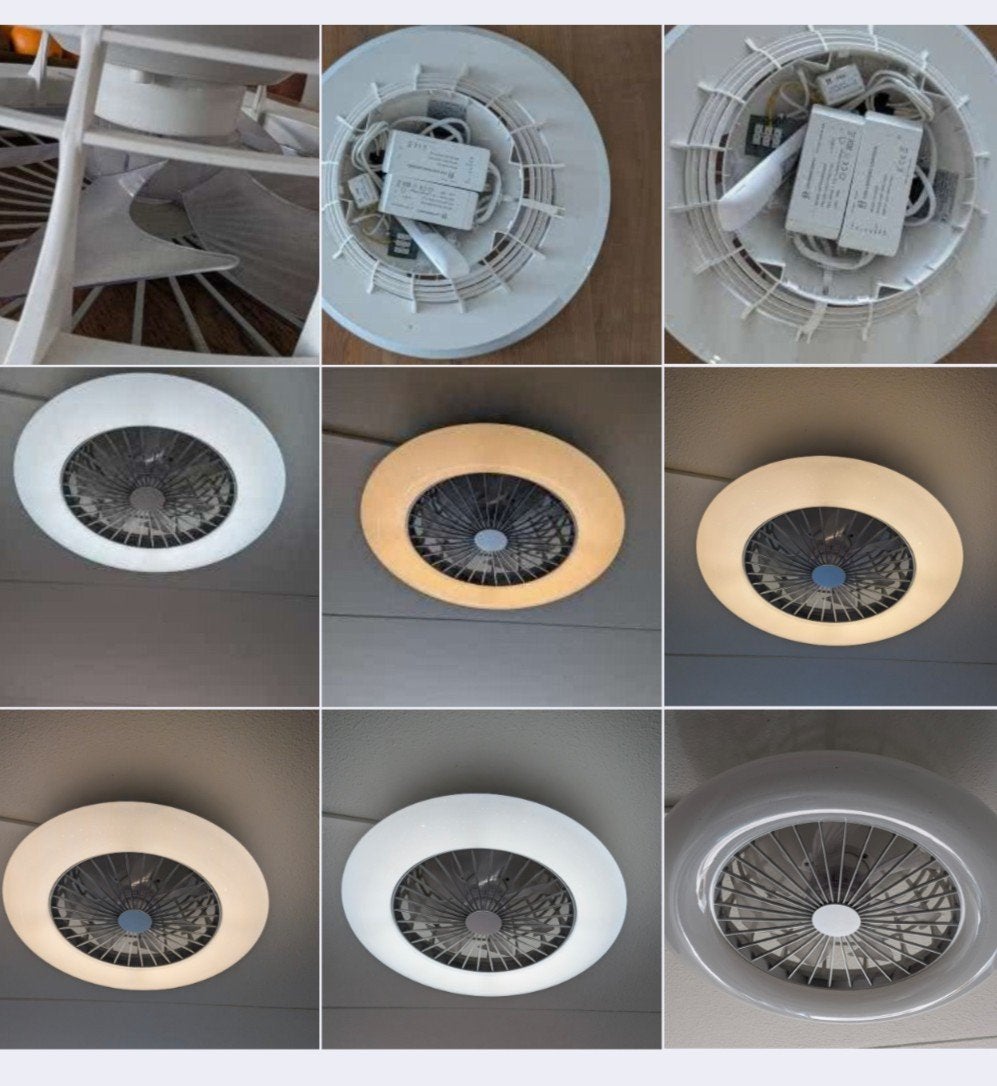 Plafond ventilator + LED verlichting dimbaar