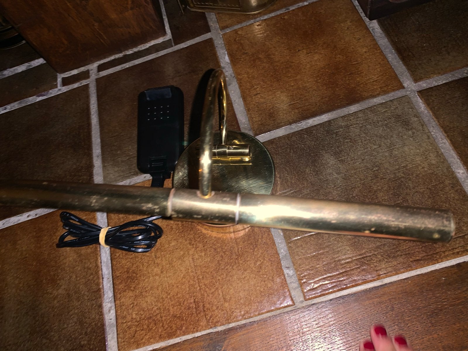 Vintage Messing Pianolamp  Herbert Schmidt (Art. 0301.00), Metaal, Overige merken, Gebruikt, Ophalen of Verzenden