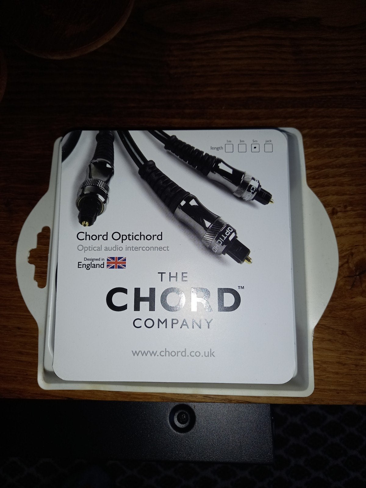 Toslink kabel, Chord Optichord, Ophalen of Verzenden, Zo goed als nieuw, 2 tot 5 meter, Optische kabel