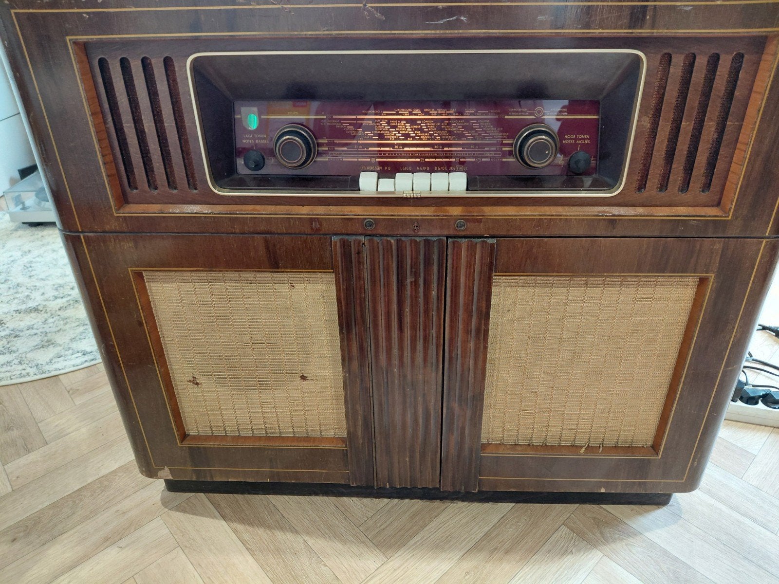 Siera / Philips klassiek meubel versterker/radio/wisselaar, Ophalen, Gebruikt, Tuner of Radio, Philips