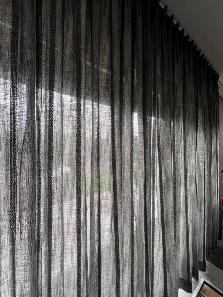 Eiffinger in-between gordijnstuk (nieuw) 264x260, 200 cm of meer, Nieuw, Grijs, Ophalen of Verzenden