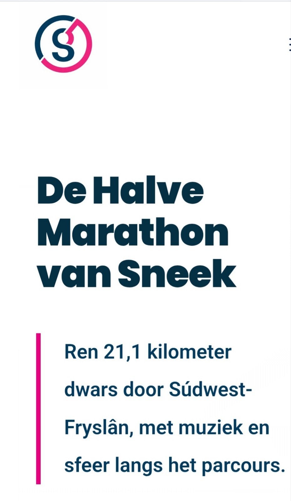 Halve Marathon Sneek 13 september 2026, Tickets en Kaartjes