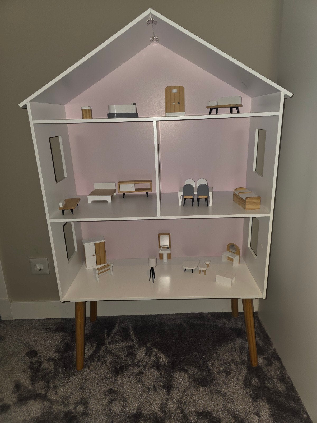 poppenhuis, Ophalen, Gebruikt, Hout, Vogelkooi
