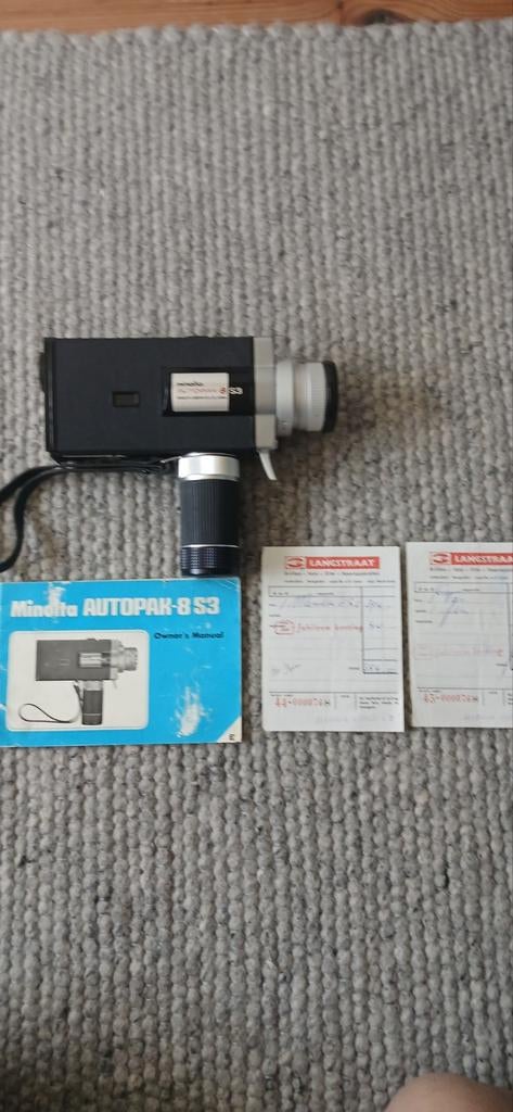 Minolta autopak-8 S3 super8 filmcamera netjes en werkt goed, Ophalen of Verzenden, 8mm, Camera
