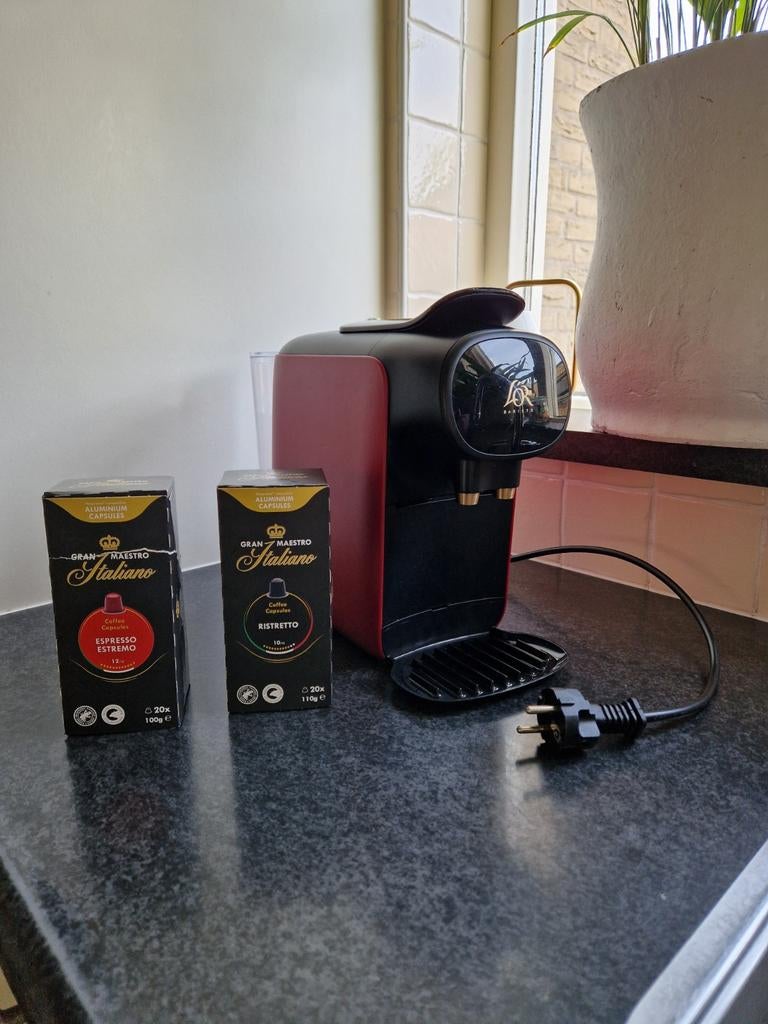Koffiezetapparaat LOR Barista rood, Koffiemachine, Ophalen of Verzenden, Zo goed als nieuw, 1 kopje