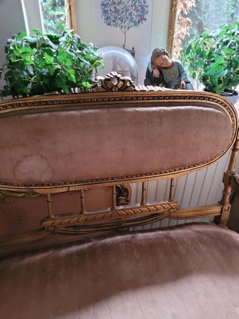Antiek 19e eeuws bankje Louis XVI, Ophalen