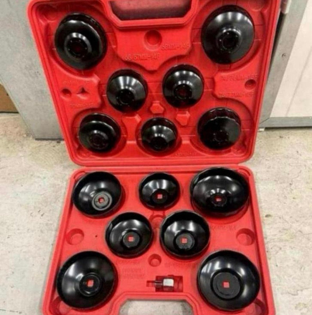 Nieuw olie filter doppen demontage set  15 delig, Ophalen, Zo goed als nieuw