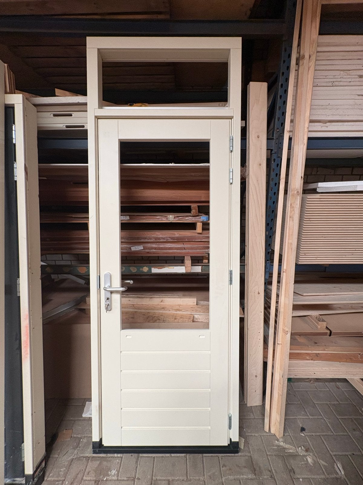 Houten Buitendeurkozijn met Bovenlicht, Ophalen, 80 tot 100 cm, 215 cm of meer, Nieuw