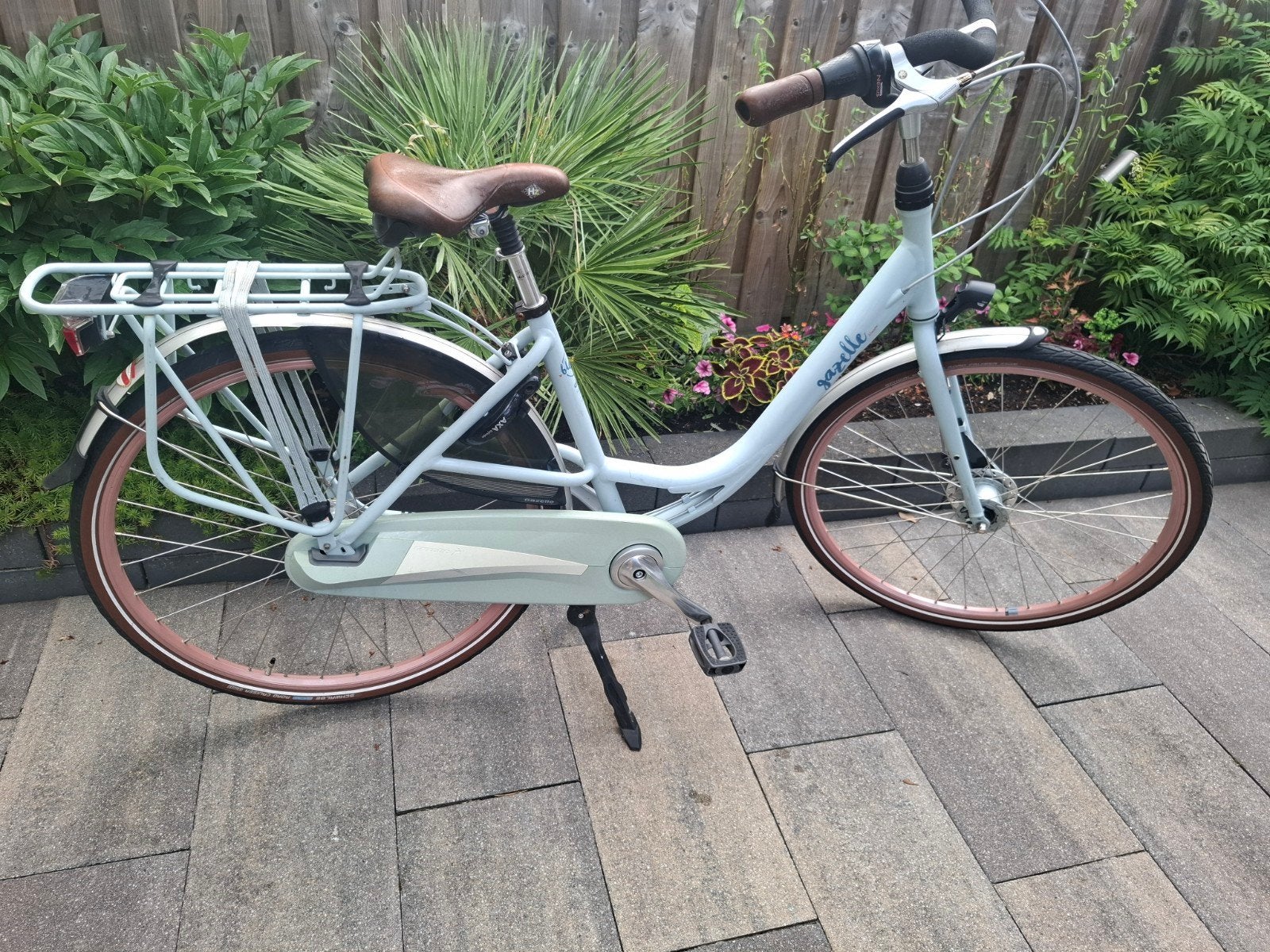 Gazelle Bloom Moederfiets dames fiets- Ice Blue - Frame 49, Fietsen en Brommers, Fietsen | Dames | Moederfietsen, Ophalen, 2 zitjes